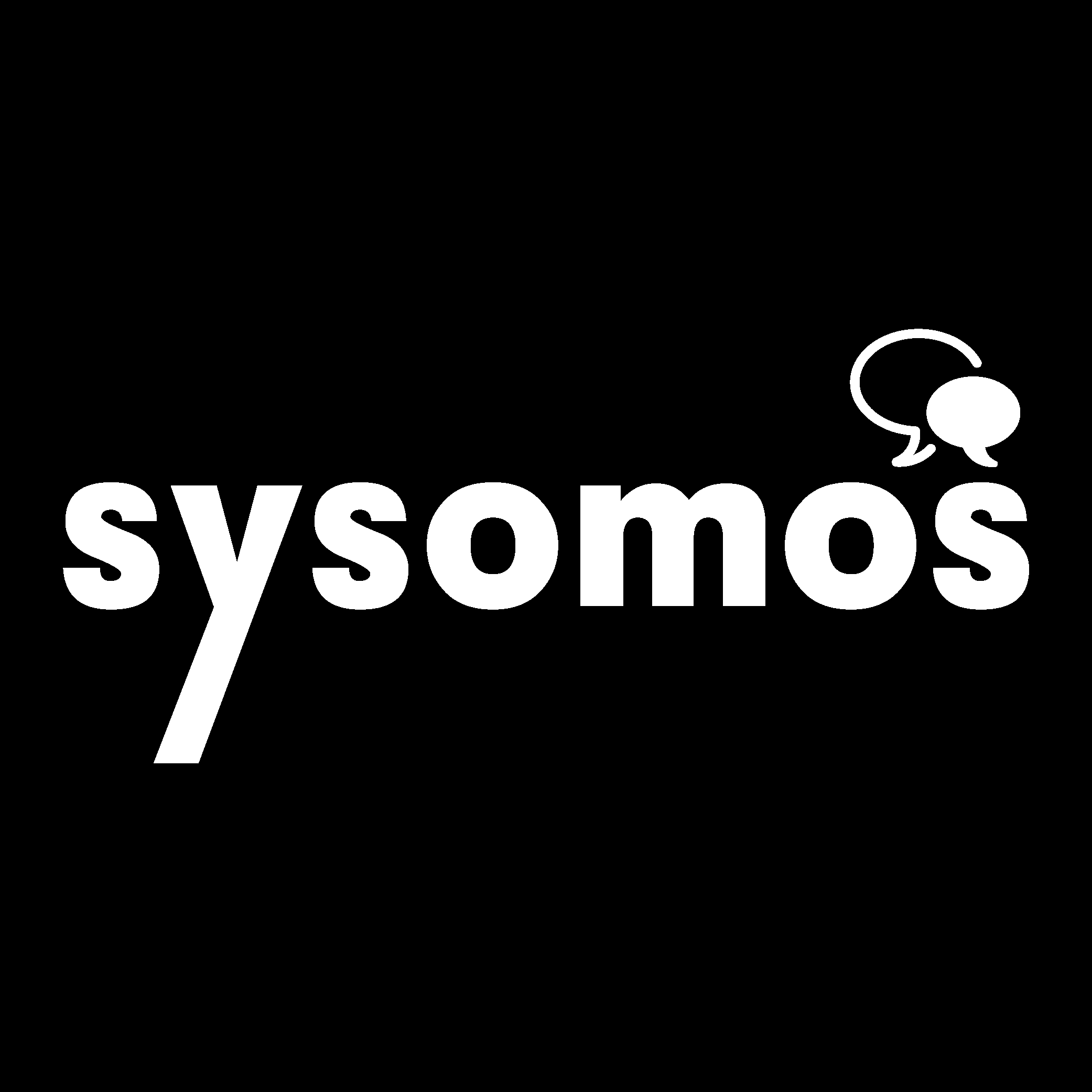 Sysomos White Logo Vector Logo